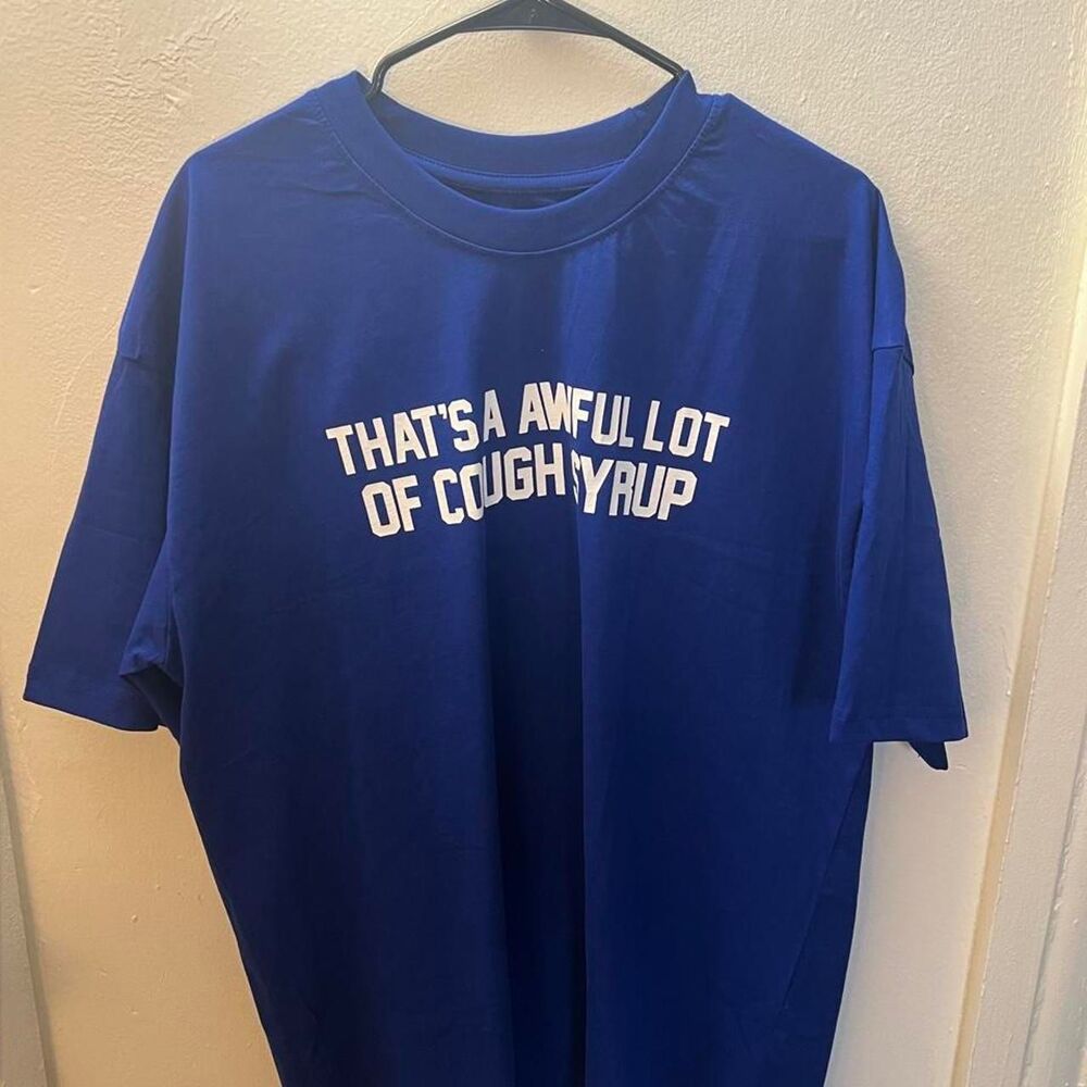 Unbranded Men's Blue and Navy T-shirt